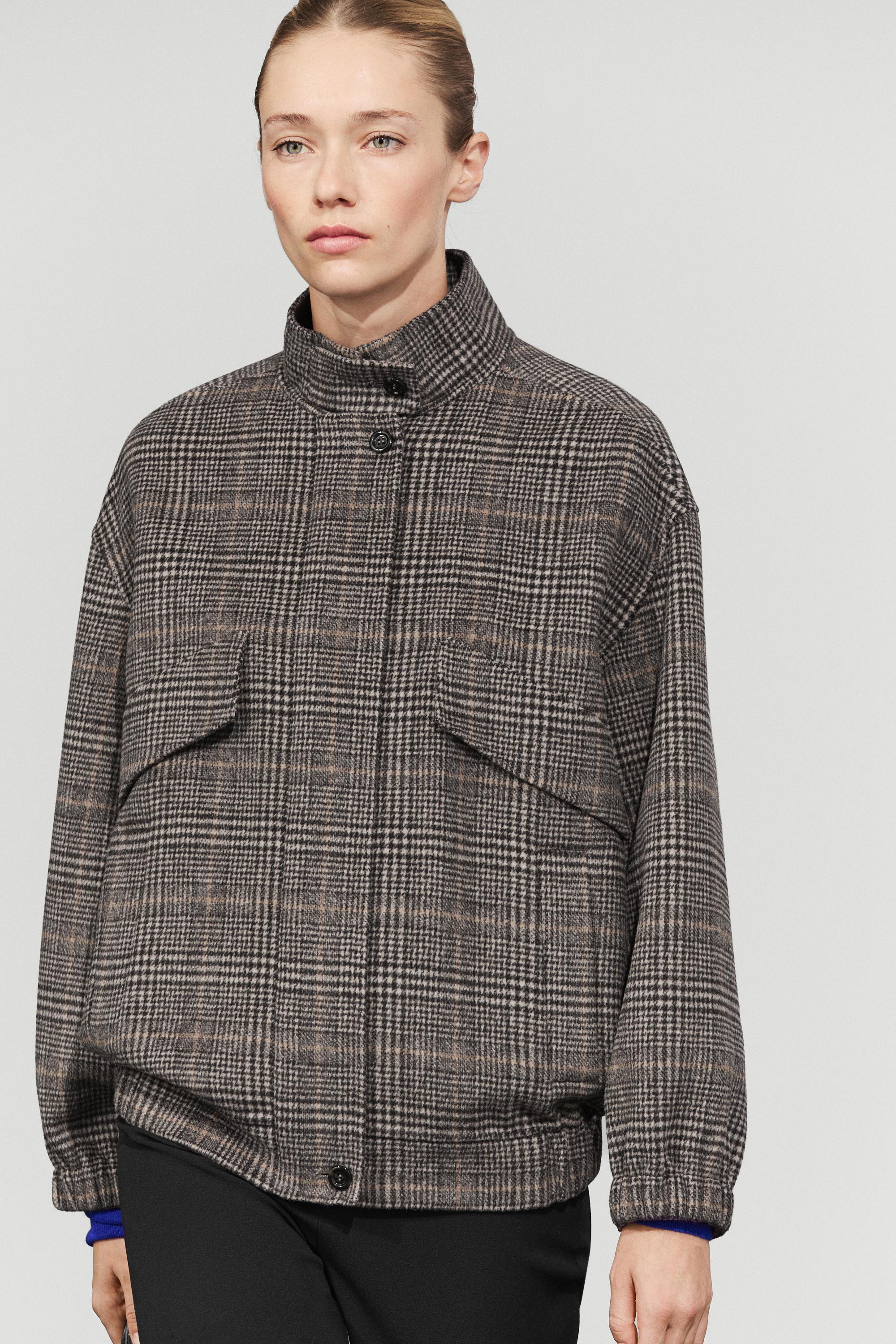 Veste bomber à carreaux